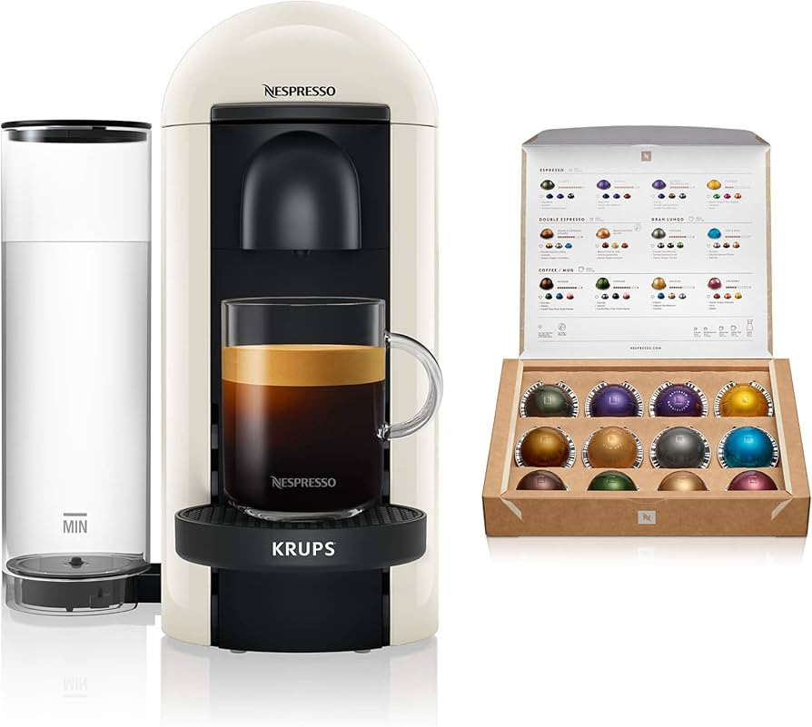 Nespresso XN903140 Vertuo Pod Coffee Machine, Fiber, 1260 W, White | Amazon (UK)
