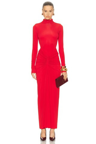 Ronny Kobo Scorpio Dress in Red | FWRD 