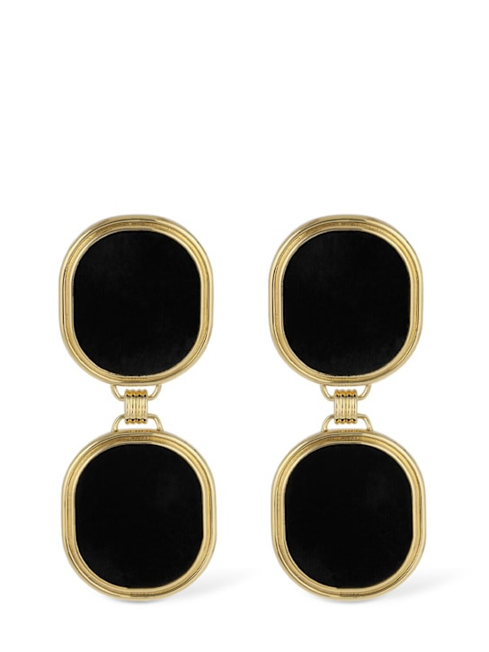 Brass twin square earrings | Luisaviaroma