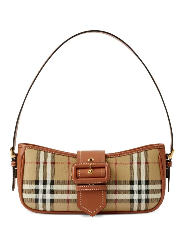 Burberry Sling Schultertasche Mit Vintage Check - Farfetch | Farfetch Global