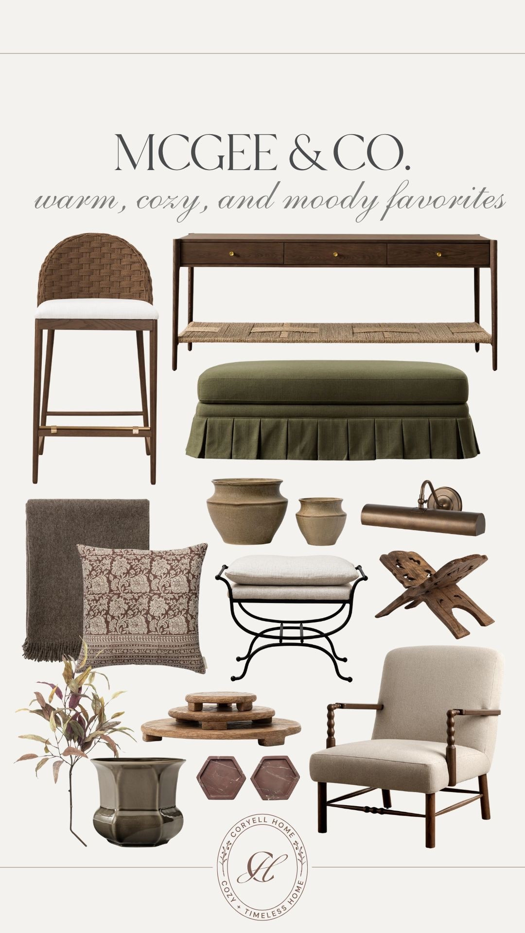 New McGee & Co. arrivals! Warm rich tones, soft textiles, heirloom quality furniture, and fall accents. A beautiful collection! 

#LTKStyleTip #LTKHome