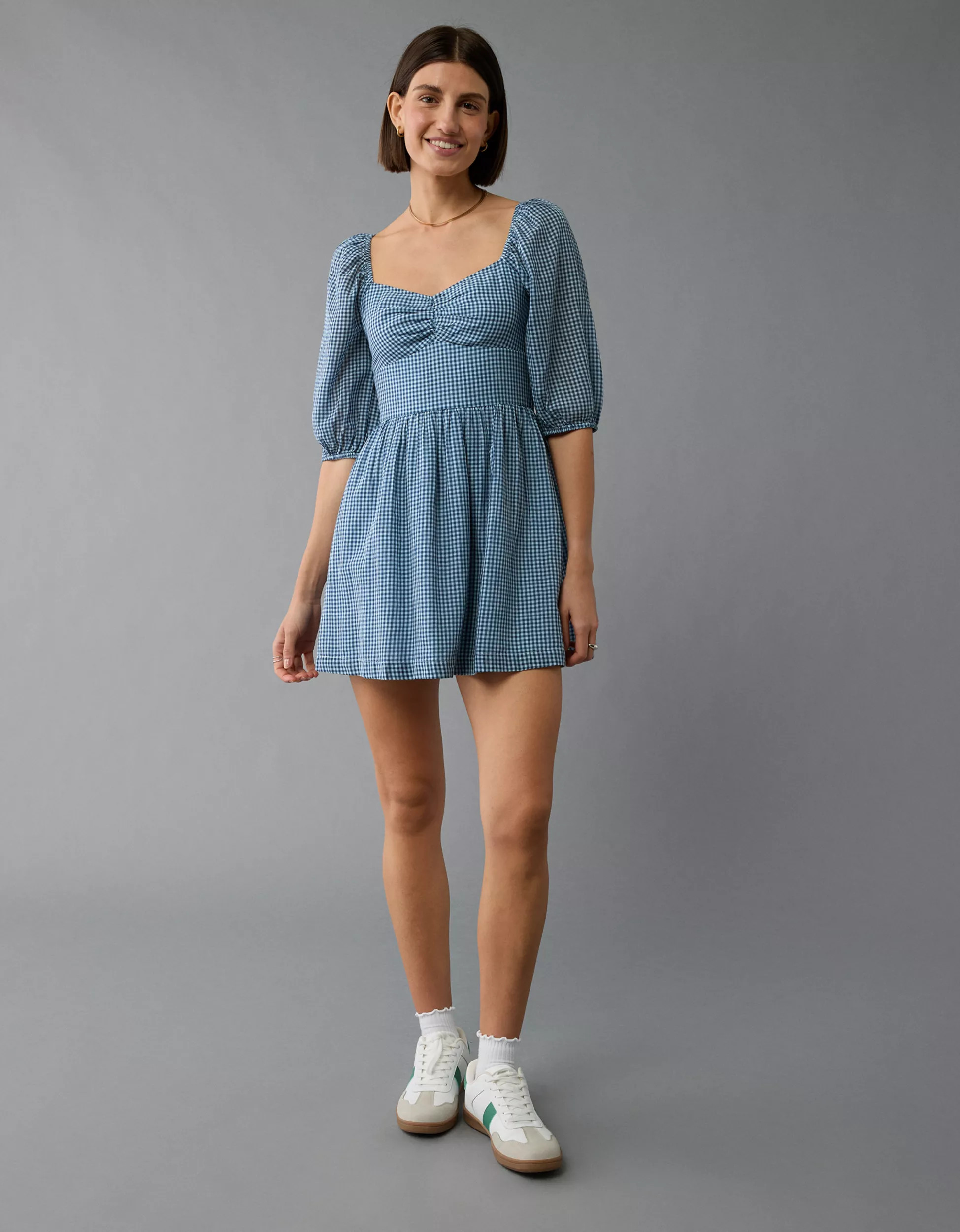 AE Puff Sleeve Mini Dress | American Eagle Outfitters (US & CA)