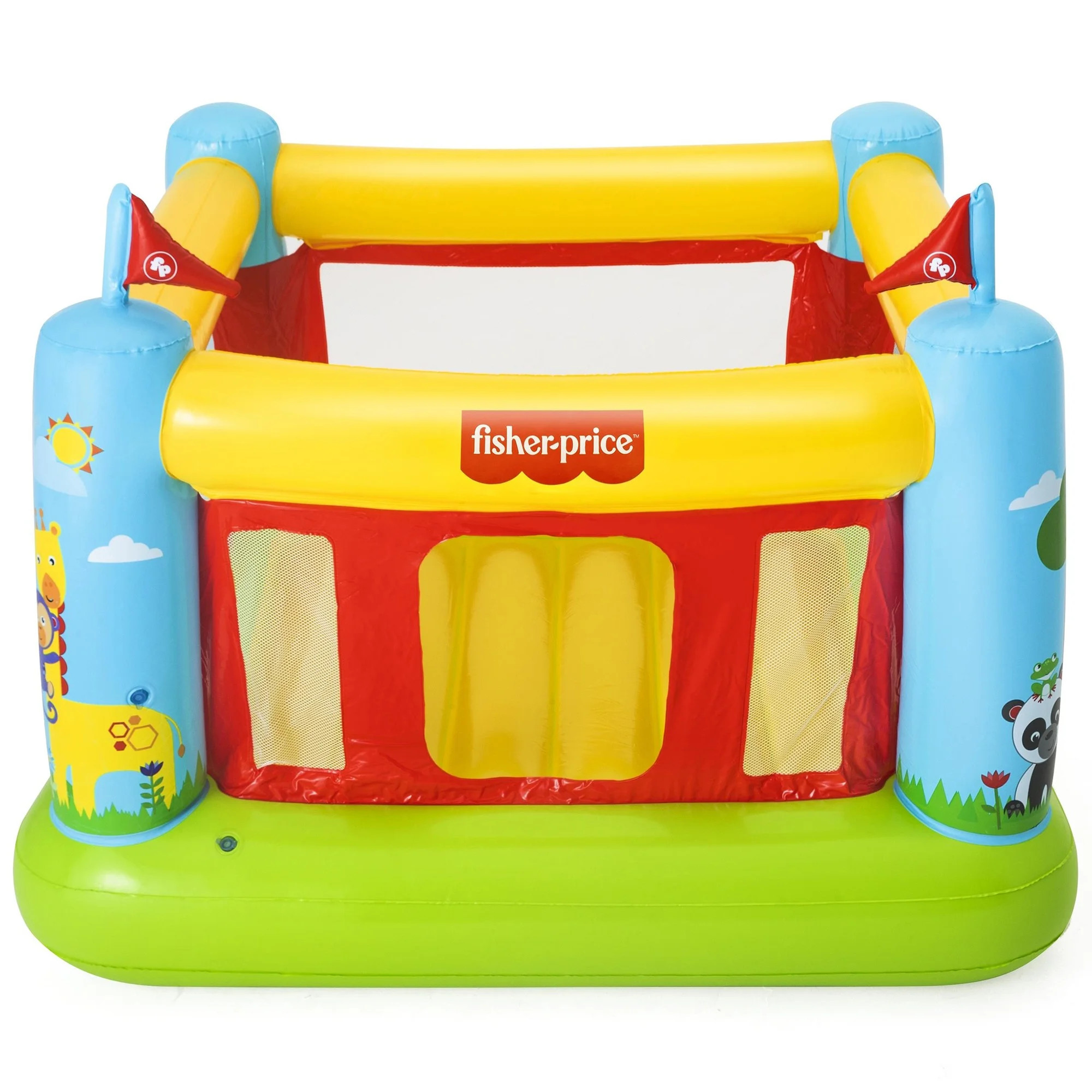 Fisher-Price: Bouncetastic Bouncer - Inflatable Enclosed Playhouse, Animal Theme & Bright Color C... | Walmart (US)