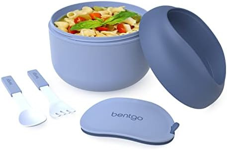 Bentgo Bowl - Insulated Leak-Resistant Bowl with Snack Compartment, Collapsible Utensils and Impr... | Amazon (US)
