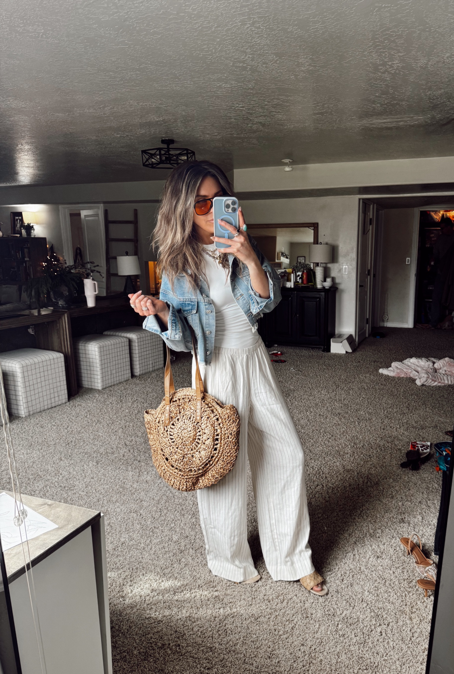 these pants are so comfy, they are basically pjs😍 love this fun casual fit for spring! 

#LTKSeasonal #LTKFindsUnder50 #LTKStyleTip