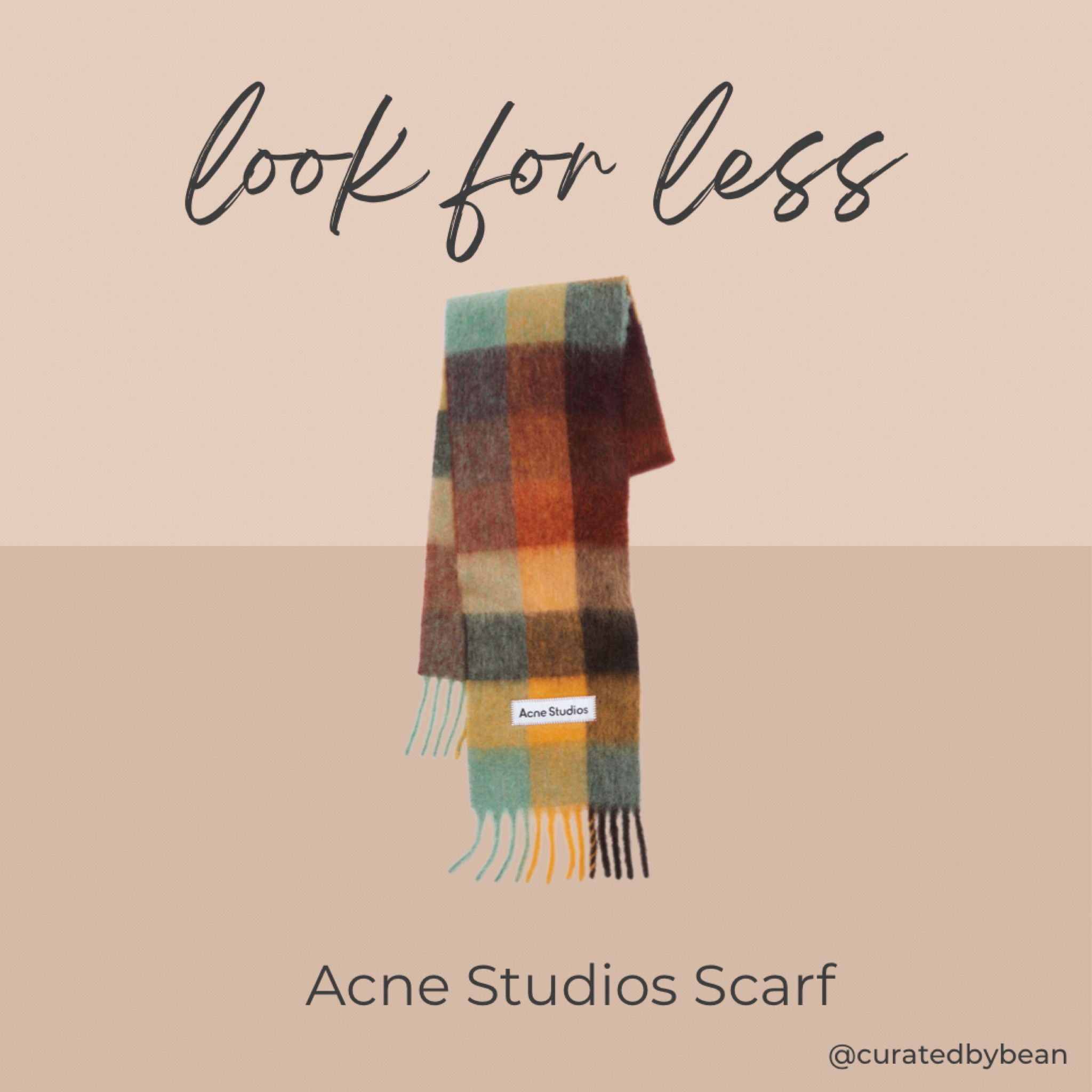 Look for less 💕 acne studios scarf, river island scarf, DHgate find, Abercrombie and Fitch scarf, boucle scarf

#LTKunder100 #LTKSeasonal