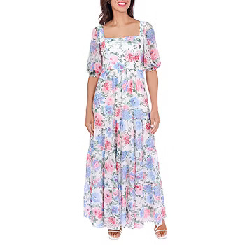 new!Premier Amour Short Sleeve Floral Maxi Dress | JCPenney