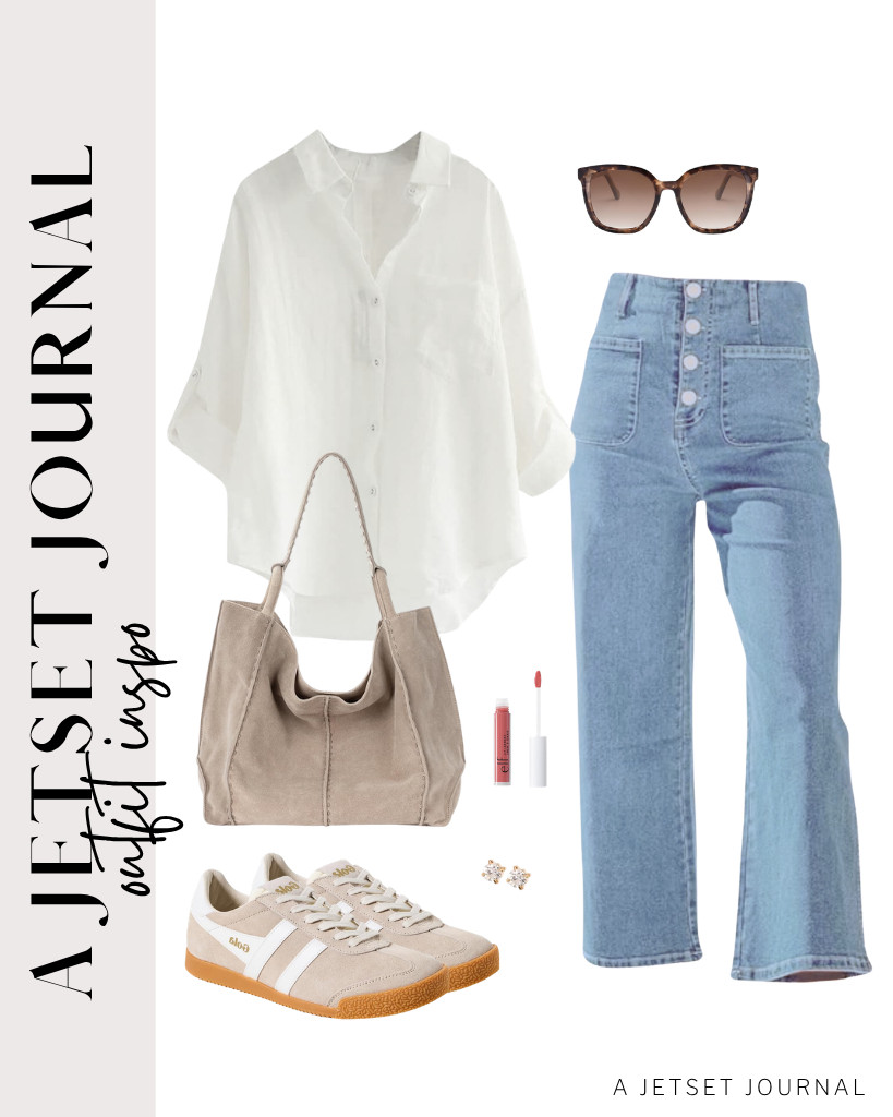 This linen high-low shirt from Minibee is our first piece for this outfit. You can wear it with Sidefeel’s wide-leg jeans and a pair of Gola sneakers. To style this fit, you may use this large tote bag from The Sak, sunnies, and classy stud earrings.


#LTKSeasonal #LTKSaleAlert #LTKTravel 

 