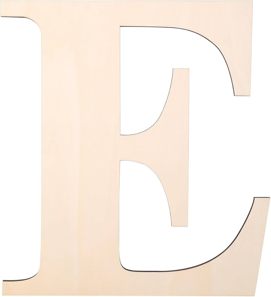 12 Inch Wooden Letter, Smooth Surface Wood Letters for Wall Decor, 1/5 INCH Blank Unfinished Wood... | Amazon (US)