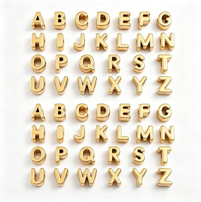 OVRUNS 52 Pcs Large Acrylic Letter Beads with Large Hole A-Z Mixed Colorful Chunky Big Alphabet B... | Amazon (US)