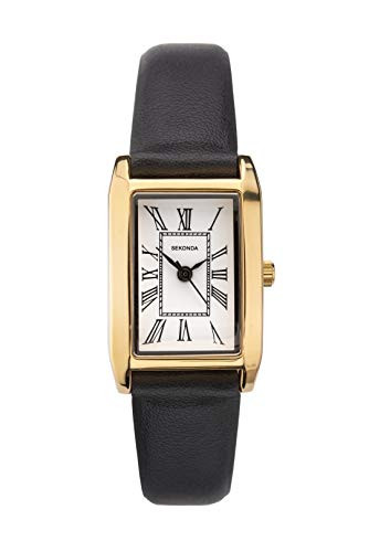 Sekonda Classic Ladies Quartz Watch with White Dial Analogue Display and Black Strap 2693 | Amazon (UK)