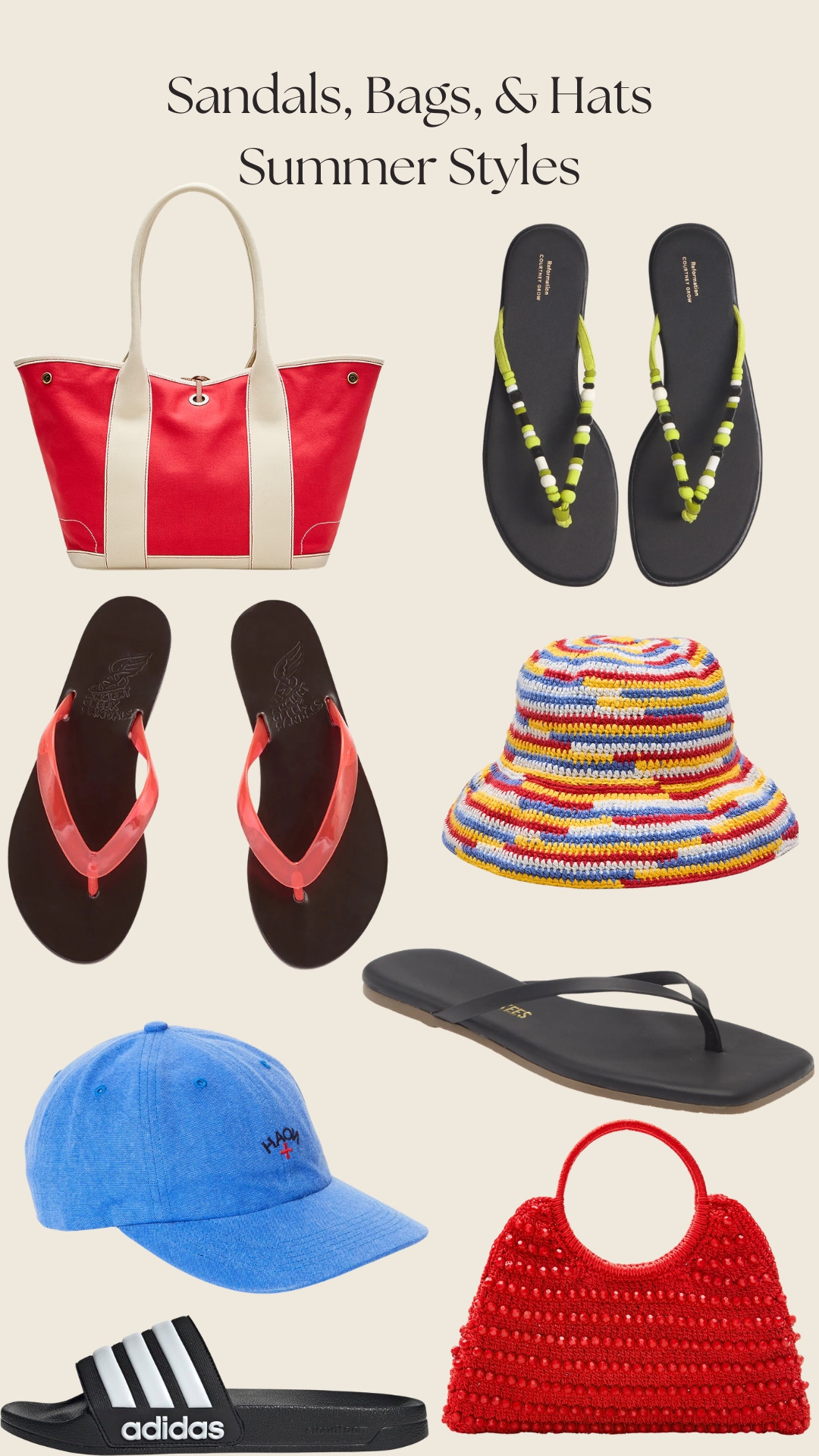 Sandals, bags, and hats I'm loving for the summer season! ☀️ 

 #LTKgrwm #LTKootd #LTKSeasonal