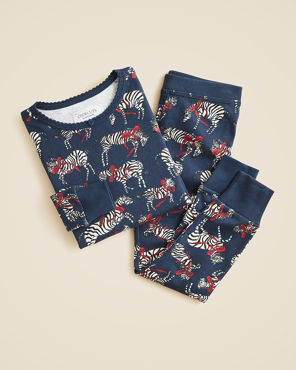 Kids' long-sleeve cotton pajama set in prints | J. Crew US