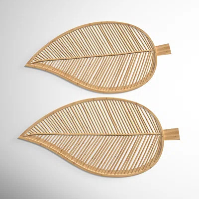 2 Piece Decorative Leaves Wall Décor Set | Wayfair North America