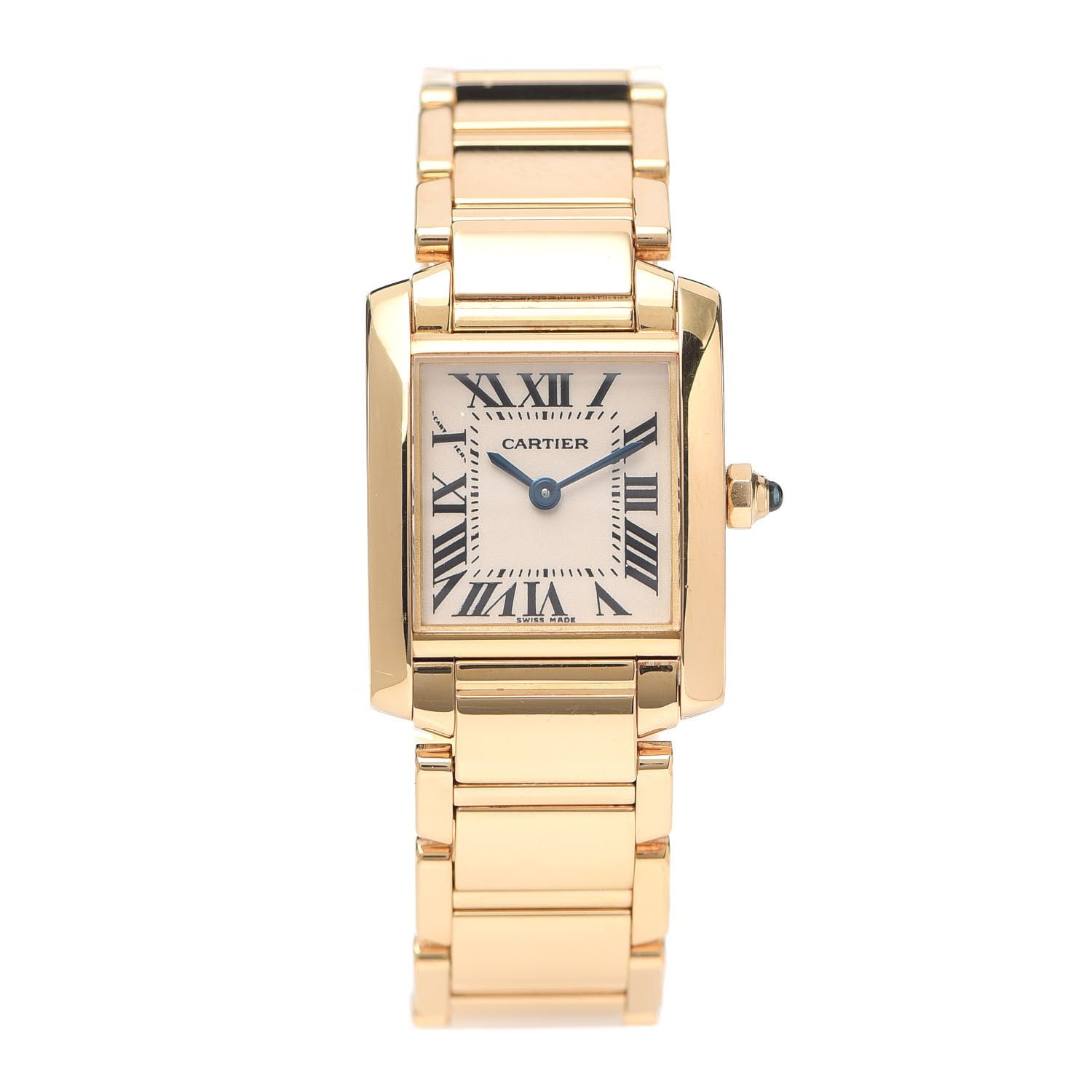 18K Yellow Gold 20mm Small Tank Francaise Quartz Watch | Fashionphile