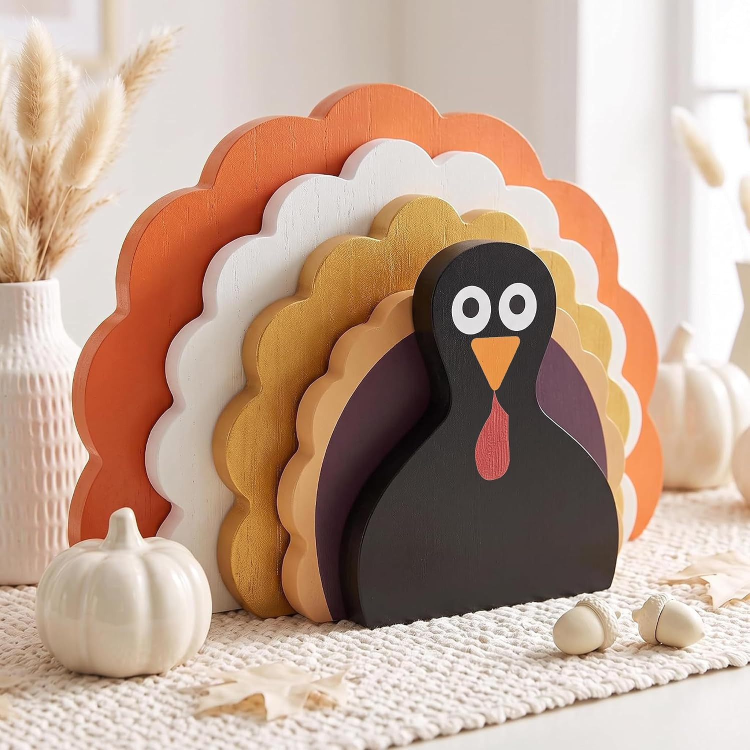 Stackable Wooden Fall Table Turkey Decor | Amazon (US)