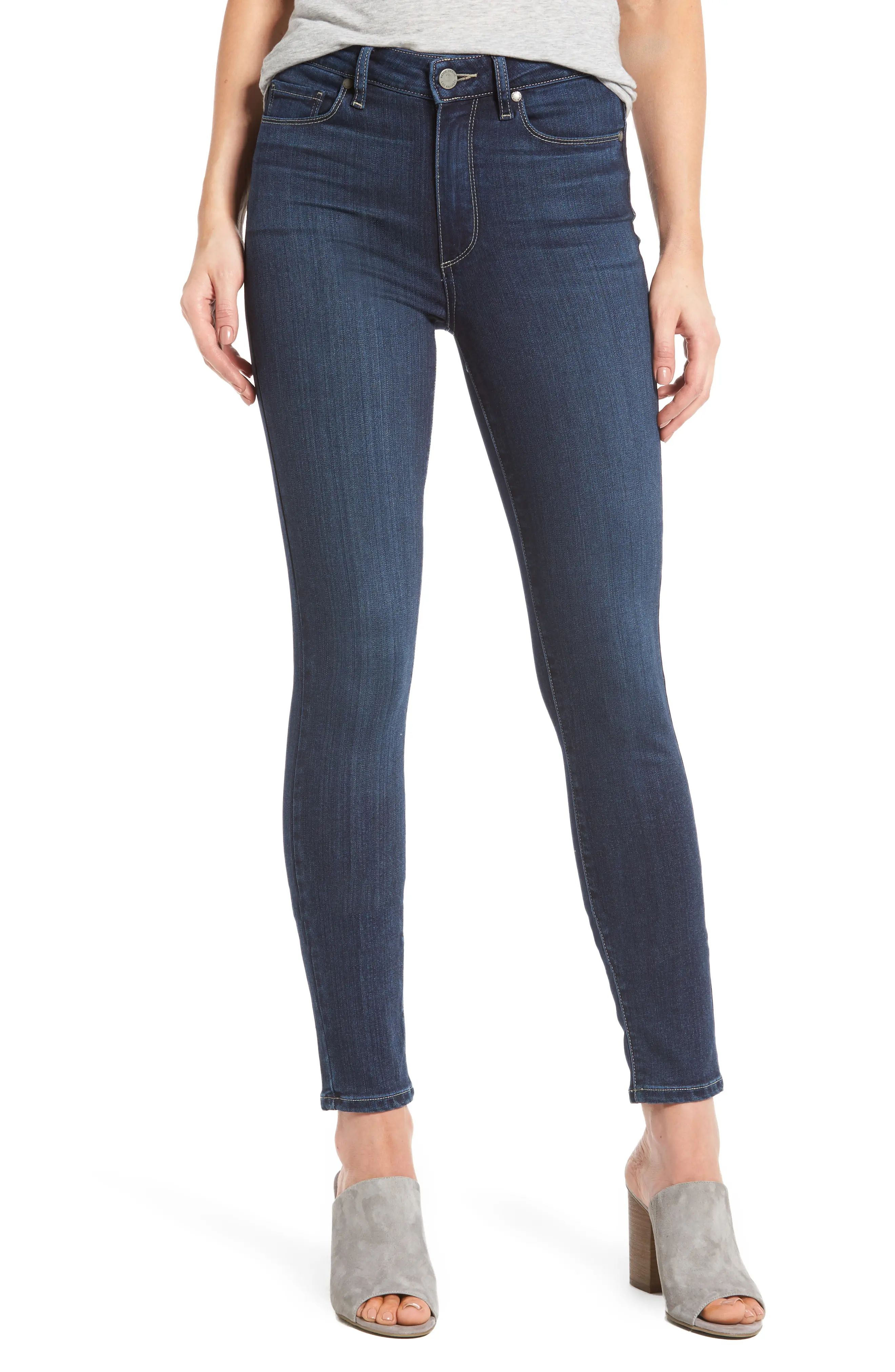 PAIGE Transcend - Hoxton High Waist Ankle Skinny Jeans (Charing) | Nordstrom