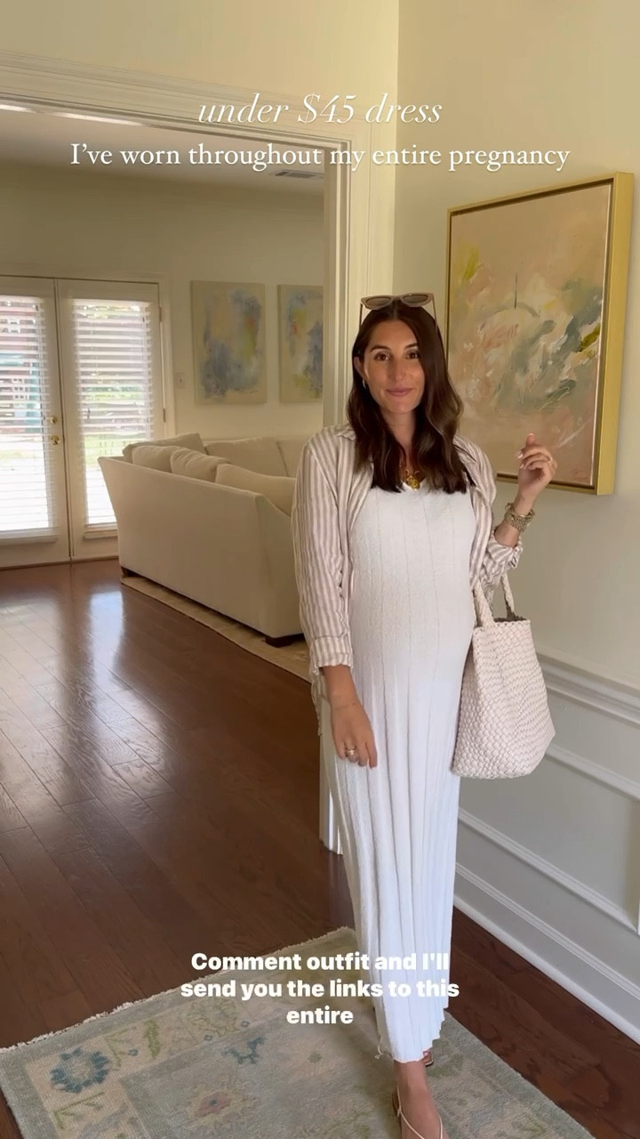 This bump friendly amazon dress is perfect for summer and on sale! Wearing a size S in the top and dress and sized up 1/2 size in the shoes! 

#LTKSeasonal #LTKBump #LTKSaleAlert