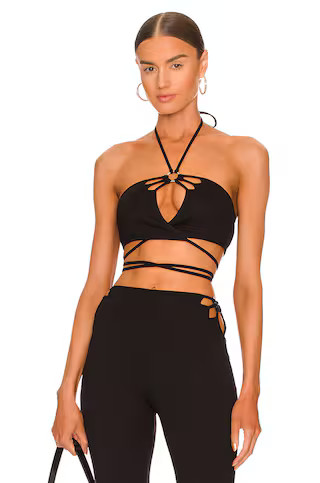 h:ours Olivia Crop Top in Black from Revolve.com | Revolve Clothing (Global)