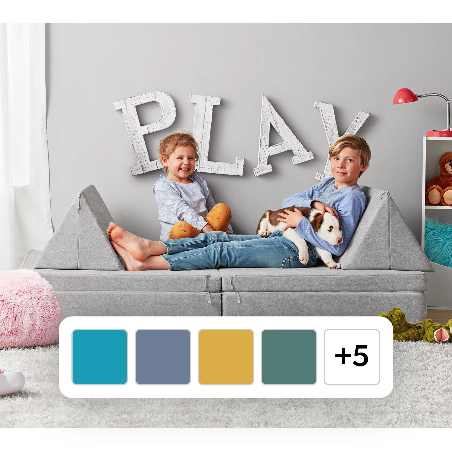 Member's Mark Kids Explorer Sofa, Sidewalk:- Sidewalk | Sam's Club