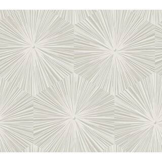Seabrook Designs Chadwick Starburst Metallic Champagne and Off-White Paper Strippable Roll (Covers 5 | The Home Depot