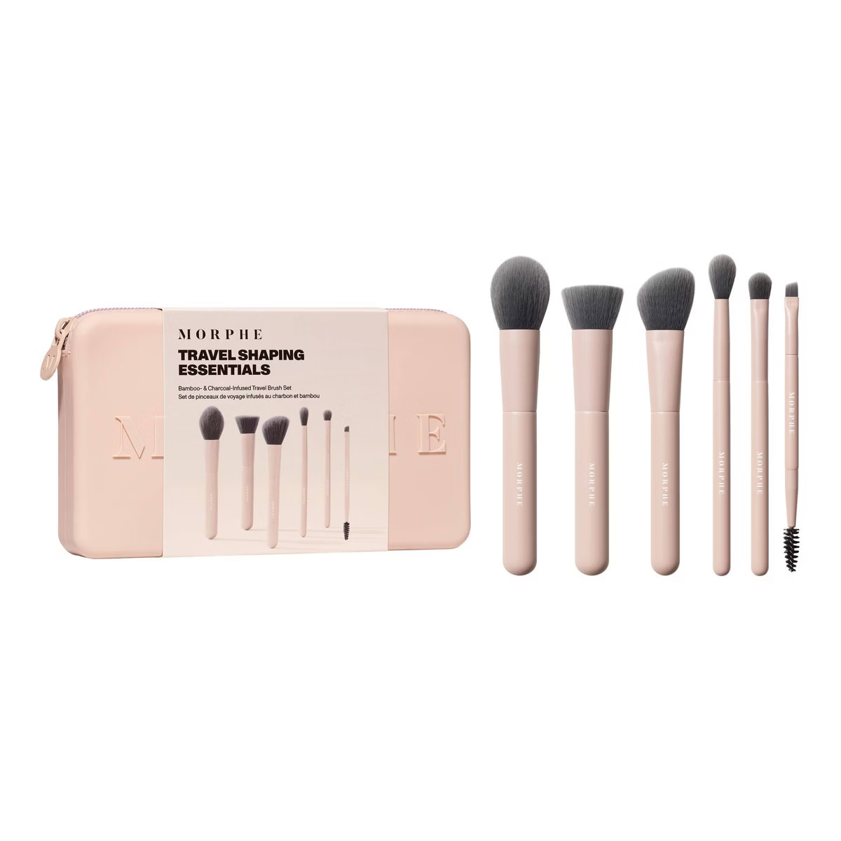 Morphe Bamboo & Charcoal Shaping Essential Infused Travel Brush Set - 6pc - Ulta Beauty | Target