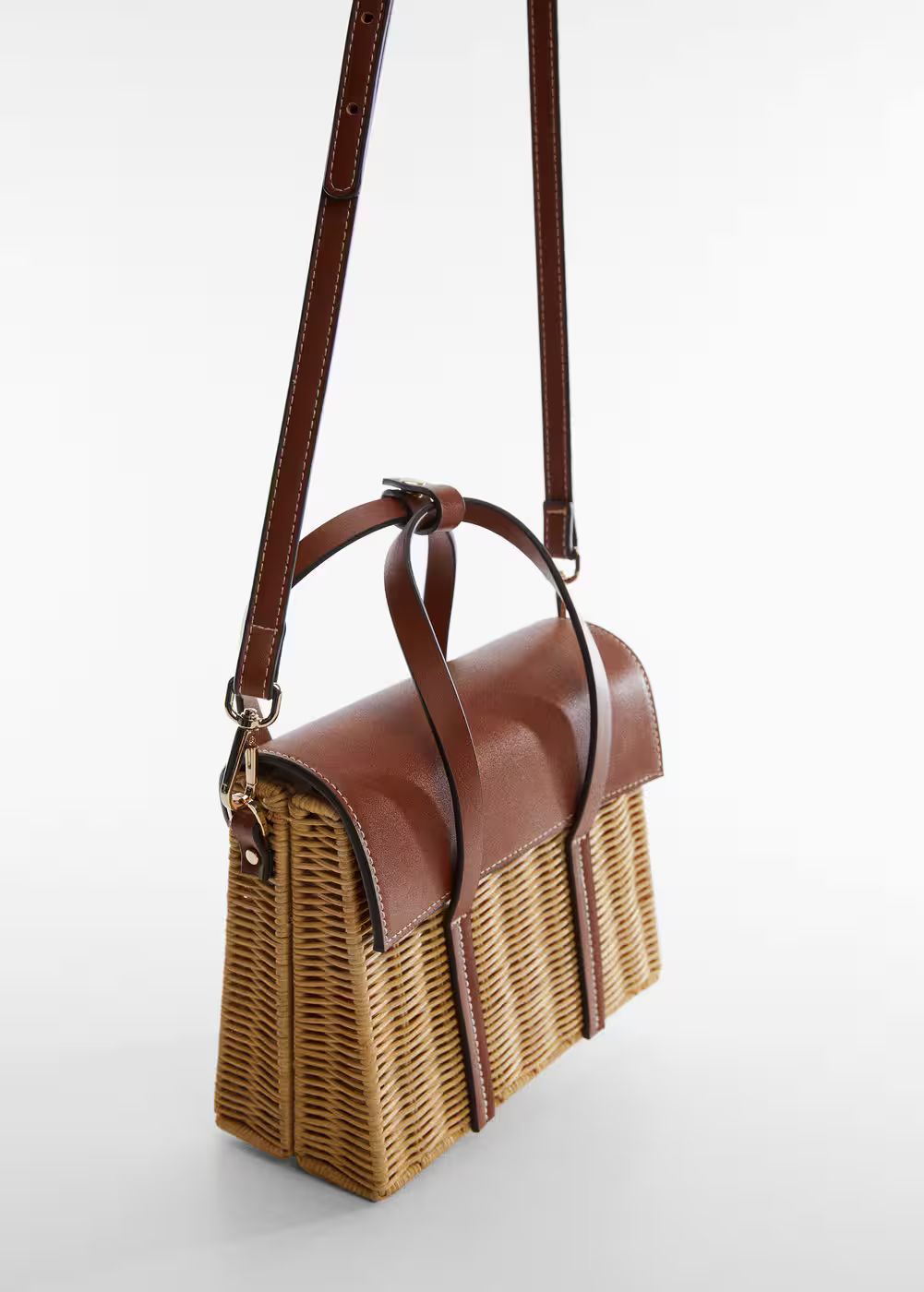 Natural fibre clutch bag -  Women | Mango United Kingdom | MANGO (UK)