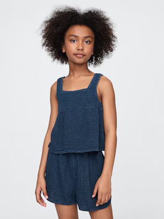 Kids Crinkle Gauze Denim Swing Top | Gap (US)