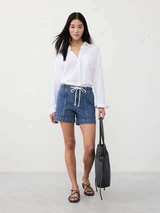 Denim Pull-On Short | Banana Republic Factory
