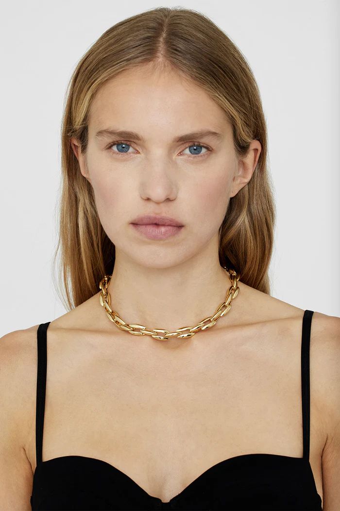 Oval Link Necklace - Gold | Anine Bing