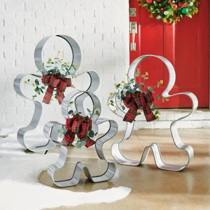 Oversized Gingerbread Men, Set of Three | Grandin Road