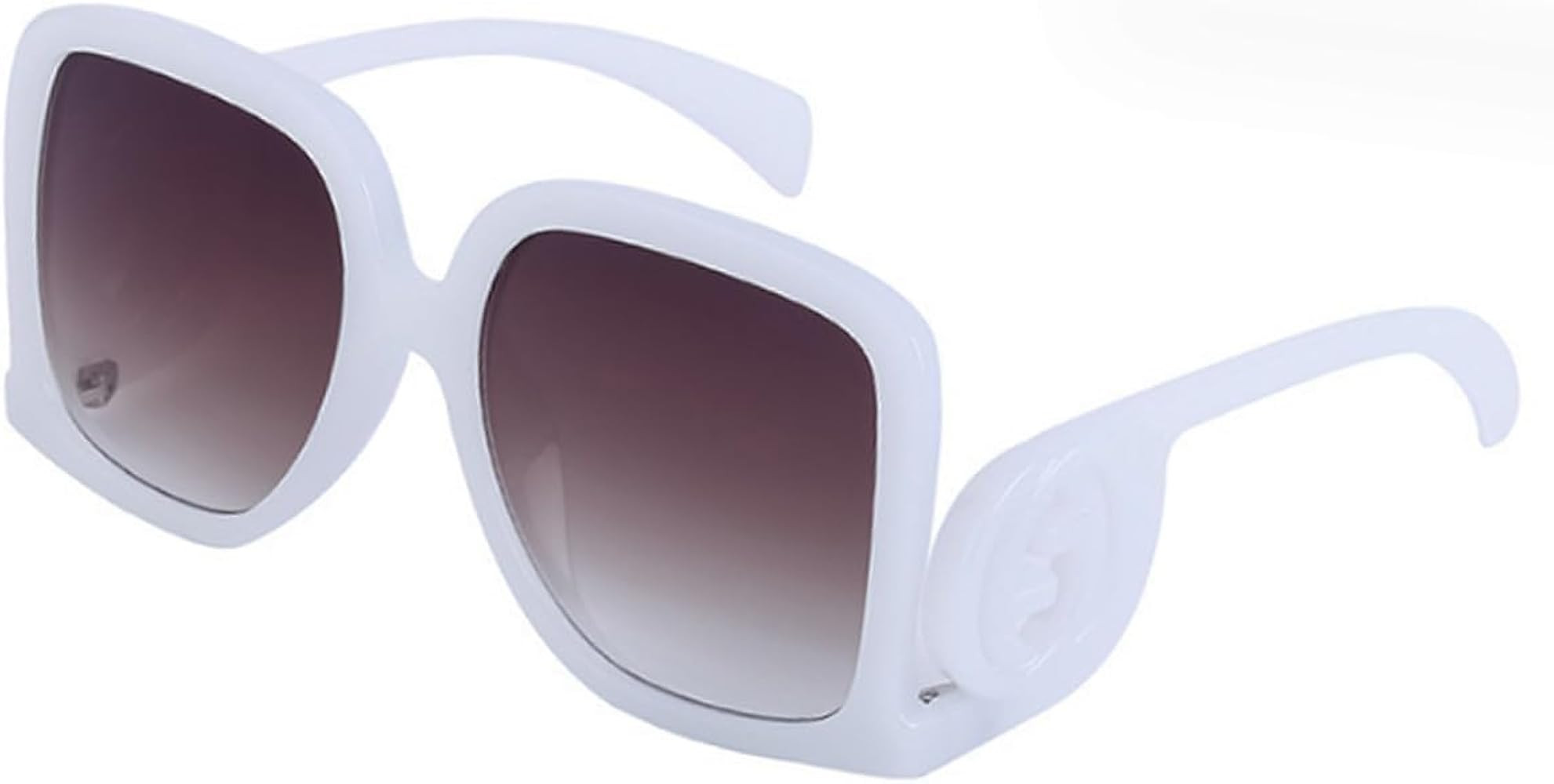 Women's Fashion Personalised Large Frame Sunglasses Cool Logo Square Sunglasses Travel Holiday Ac... | Amazon (US)