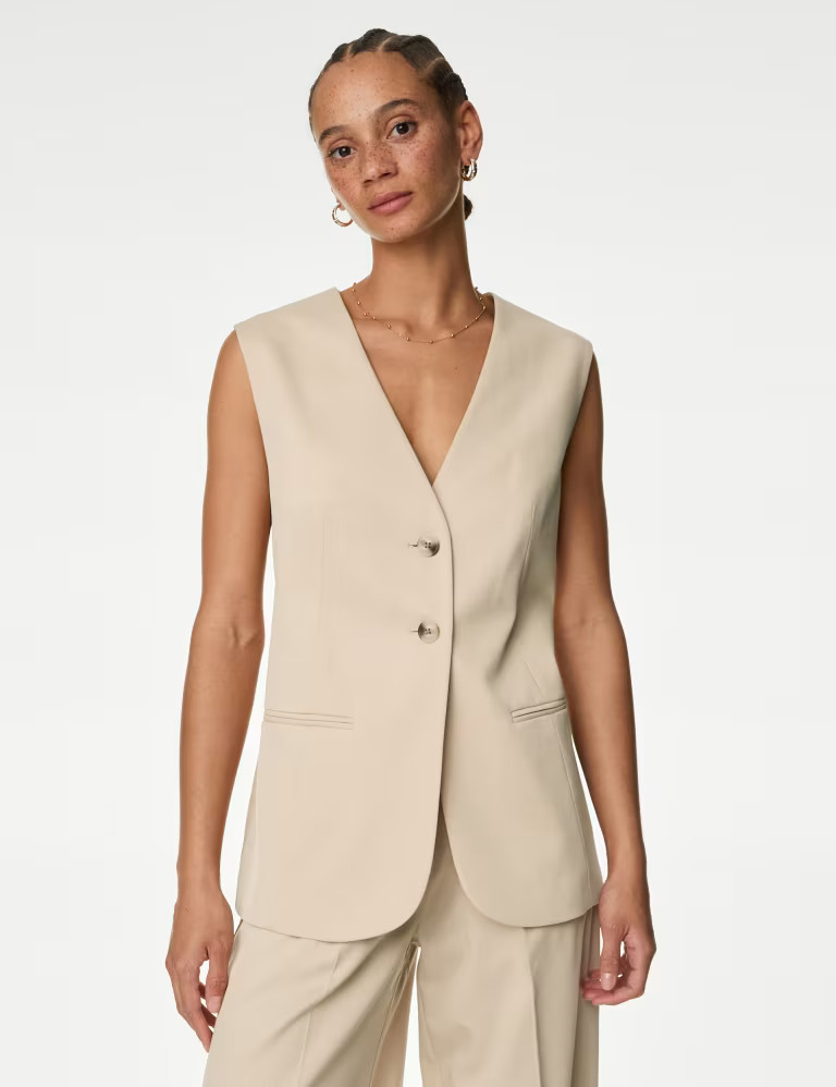 Lyocell Rich Longline Waistcoat | Marks & Spencer (UK)