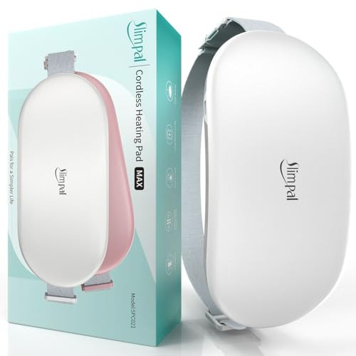 Slimpal Heating Pad for Period Cramps&Back Pain,FSA HSA Eligible, Plus-Sized Electric Heating Pad, Portable Menstrual Heat Belt Pain Relief, 3 Timer Auto Off Setting, Gift for Girls Women Wife, Beige | Amazon (US)