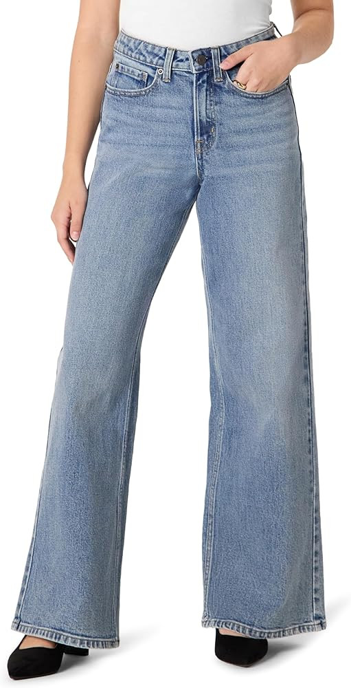 Amazon Essentials womens Women's Low Stretch Relaxed-fit Mid-rise Wide Leg Jean | Amazon (US)
