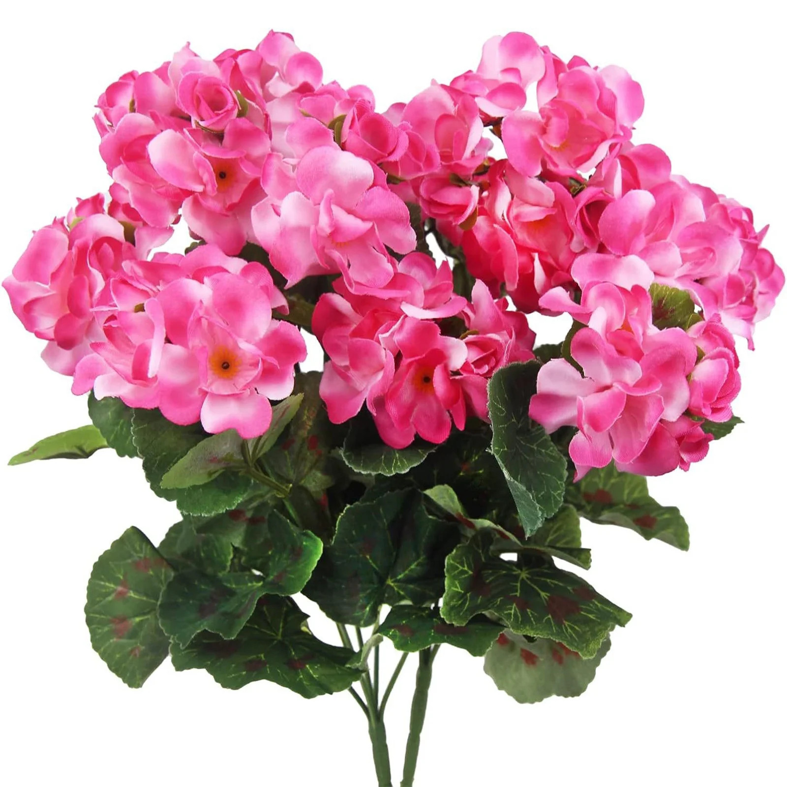 kkbbma under $5 Artificial Geraniums Outdoor Silk Flowers Pink Artificial Geranium Bush Faux Flow... | Walmart (US)