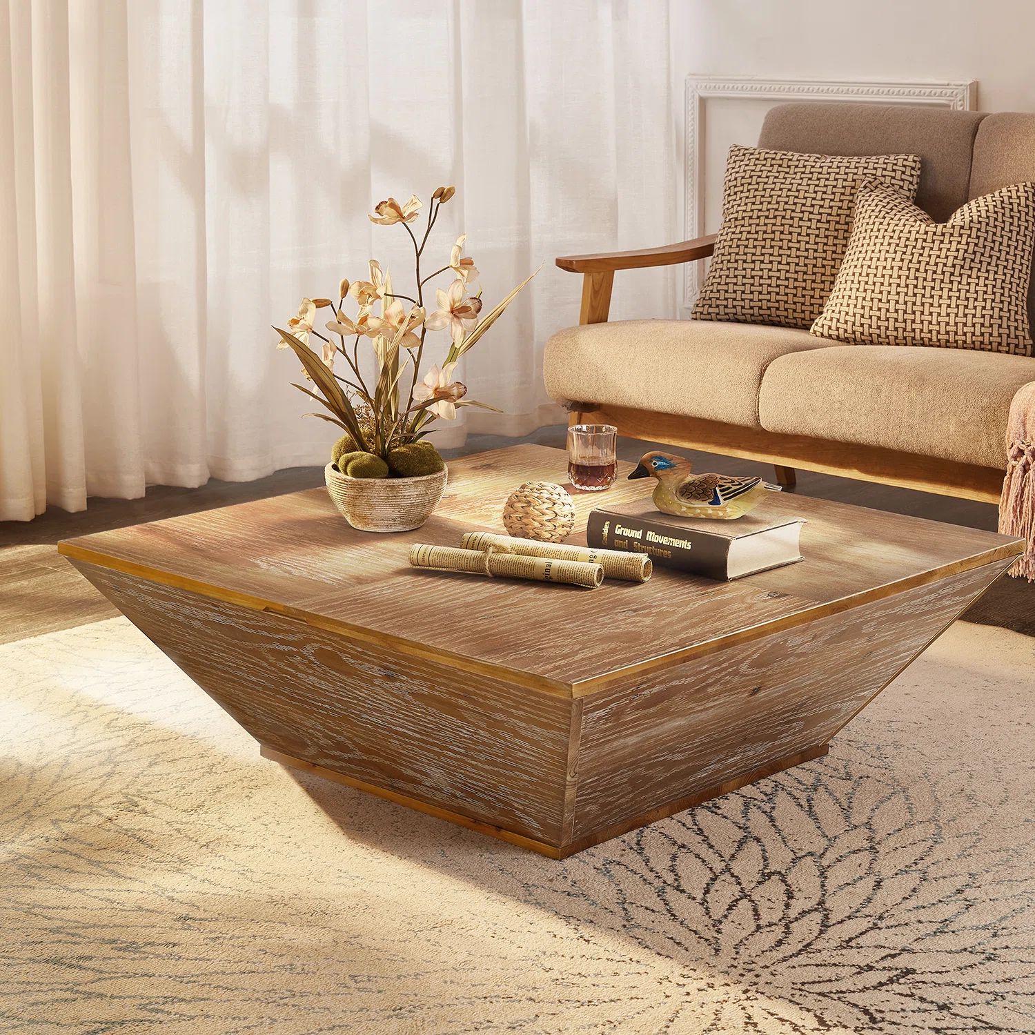 Millwood Pines Tice Solid Wood Coffee Table & Reviews | Wayfair | Wayfair North America