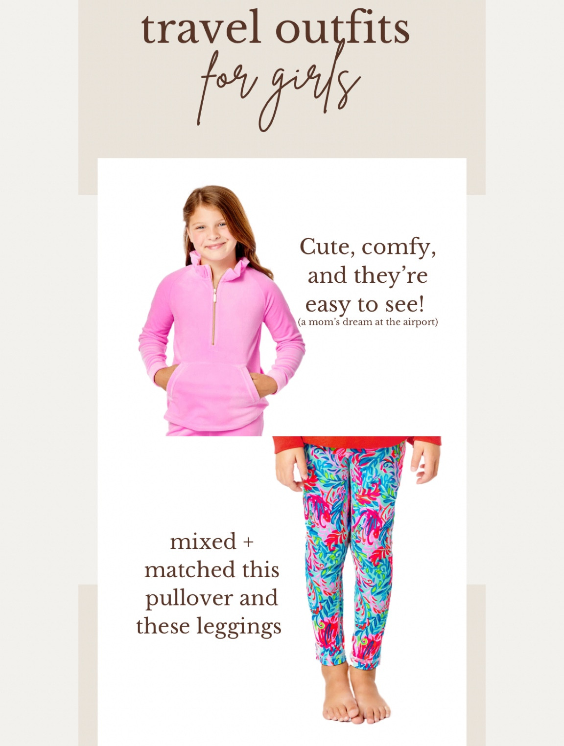 I love a comfy outfit for my girls at the airport! A bold print/color helps them stand out so you can always find them! Plus, they’re cute. Really can’t ask for more!

#LTKtravel #LTKstyletip #LTKkids