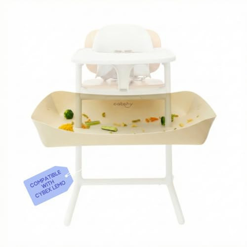 CATCHY -Food Catcher- Compatible with Cybex Lemo High Chair +12 Other High Chairs -Highchair Sold Separately- Baby & Toddler Food & Mess Catcher -Premium Linen Inspired- Under High Chair Accessory | Amazon (US)