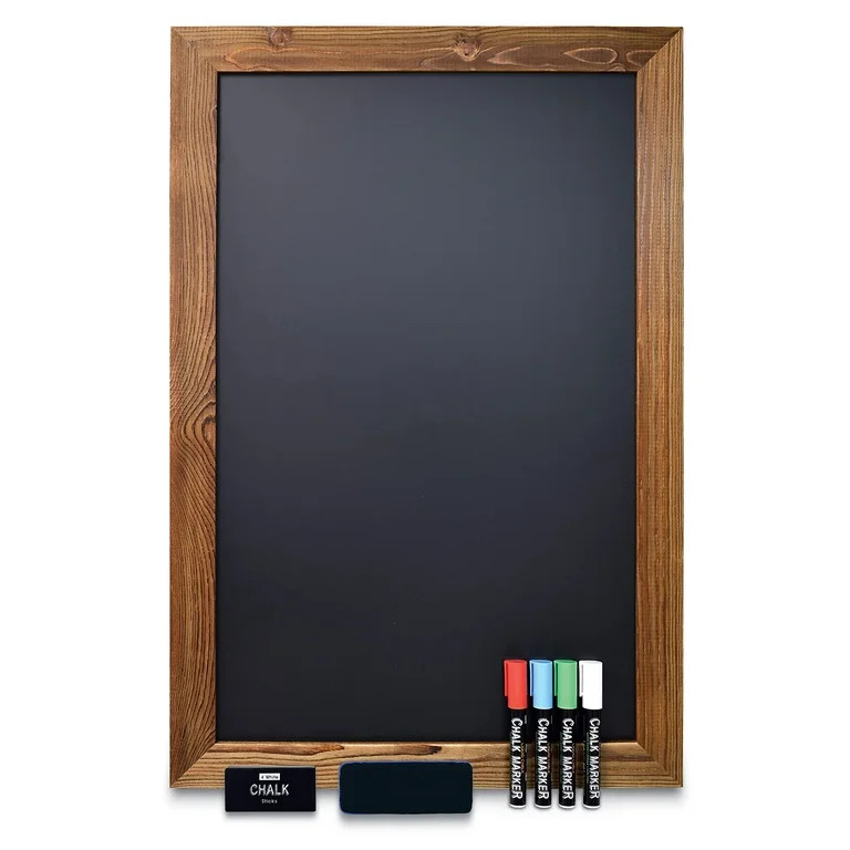 Magnetic Wall Chalkboard Sign, X Large Size 20" x 30", Rustic Wood Frame, Vertical or Horizontal ... | Walmart (US)
