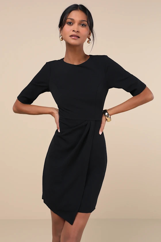 Westwood Black Half Sleeve Sheath Dress | Lulus