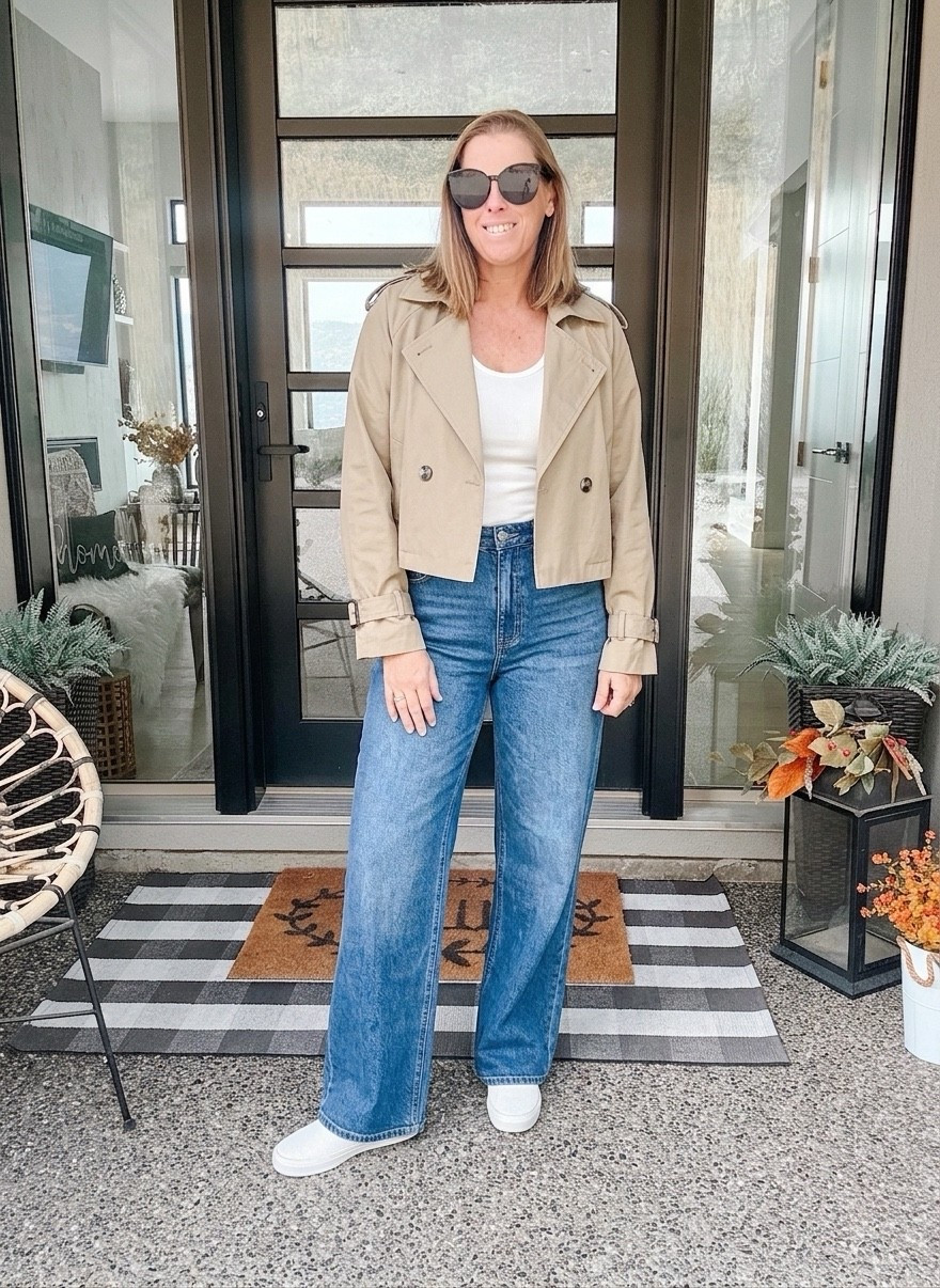 Classic fall look
A good pair of jeans is a closet staple for fall, these are so good, the perfect amount of stretch, flap on, and under $60

Jeans outfit, jeans styles, quince jeans, fall trends, style over 50, elevated casual, casual outfit, cropped trench coat

#LTKfall #LTKjeans #LTKstyletip