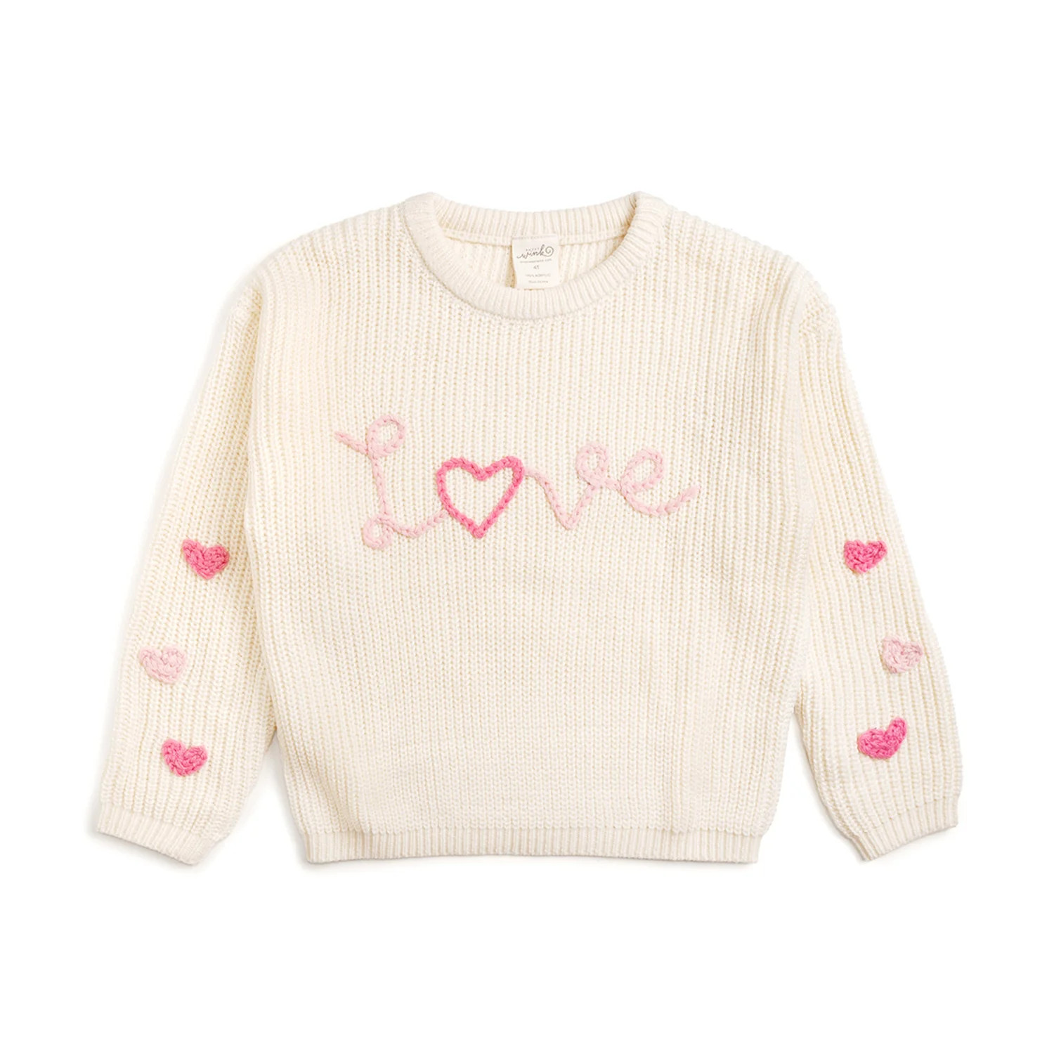 Ditsy Love Valentine's Day Knit Sweater | Sweet Wink