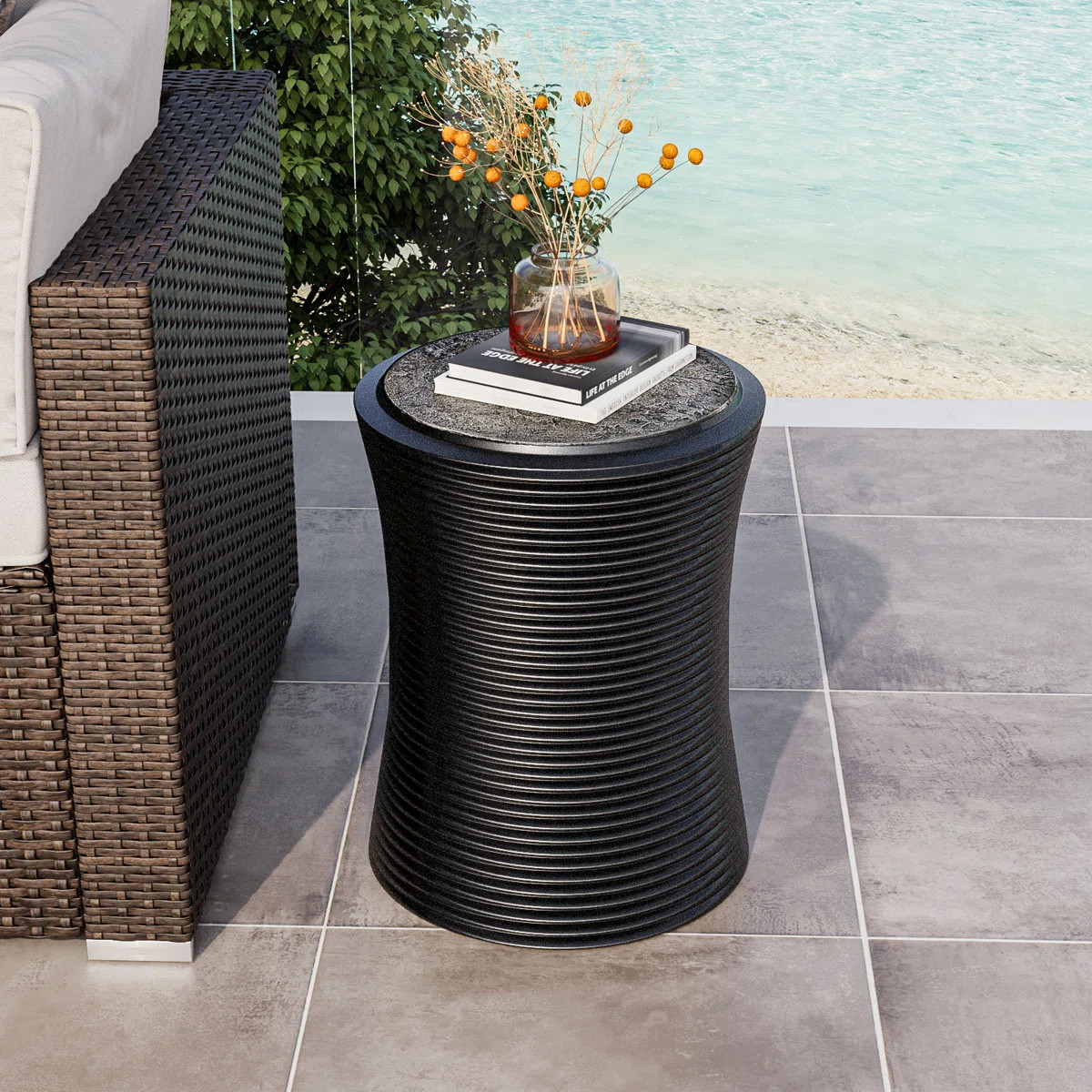 Carrin Outdoor Concrete Side Table | Wayfair North America