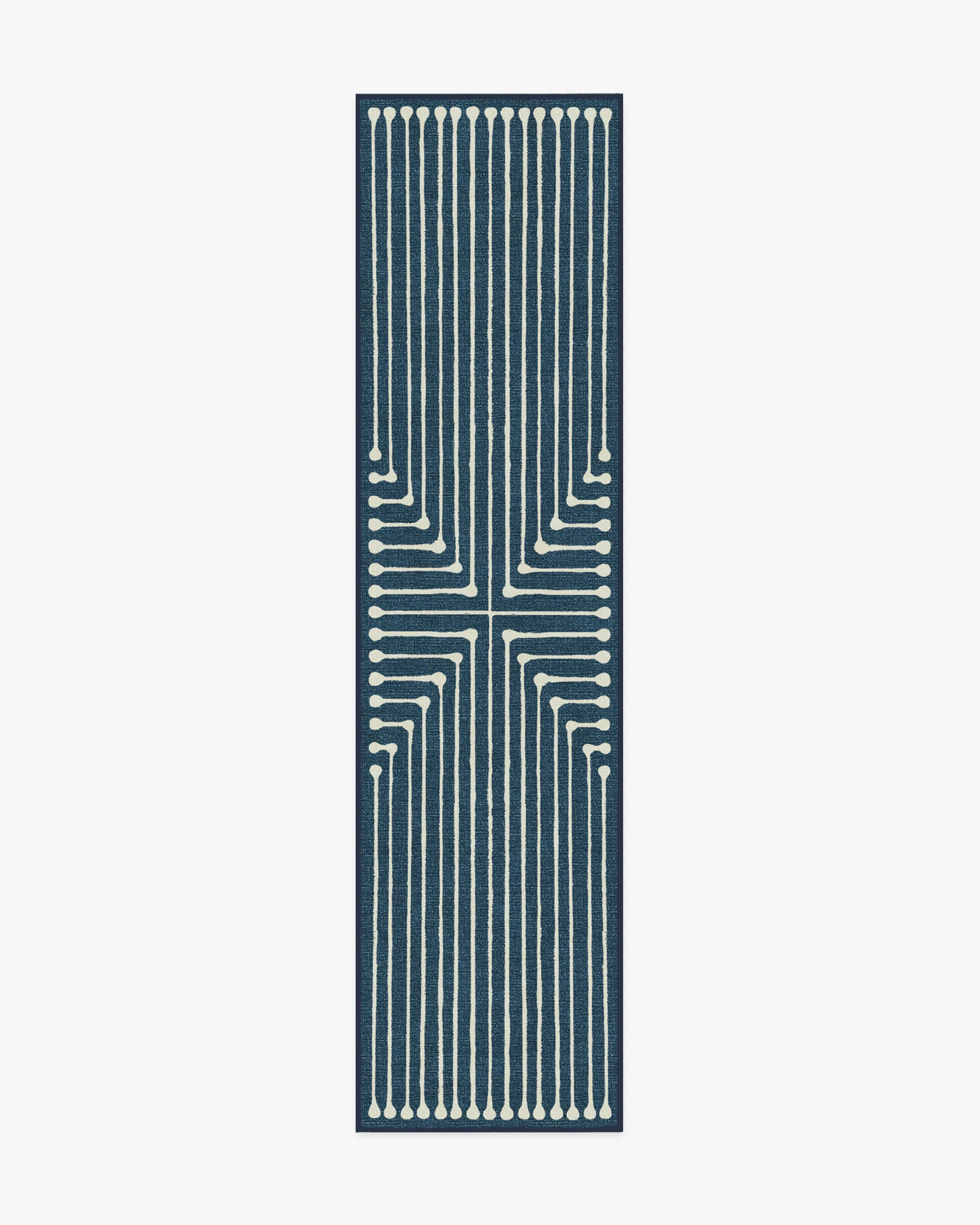 Jonathan Adler Inkdrop Lapis Blue Washable Flatwoven Rug | Ruggable US | Ruggable