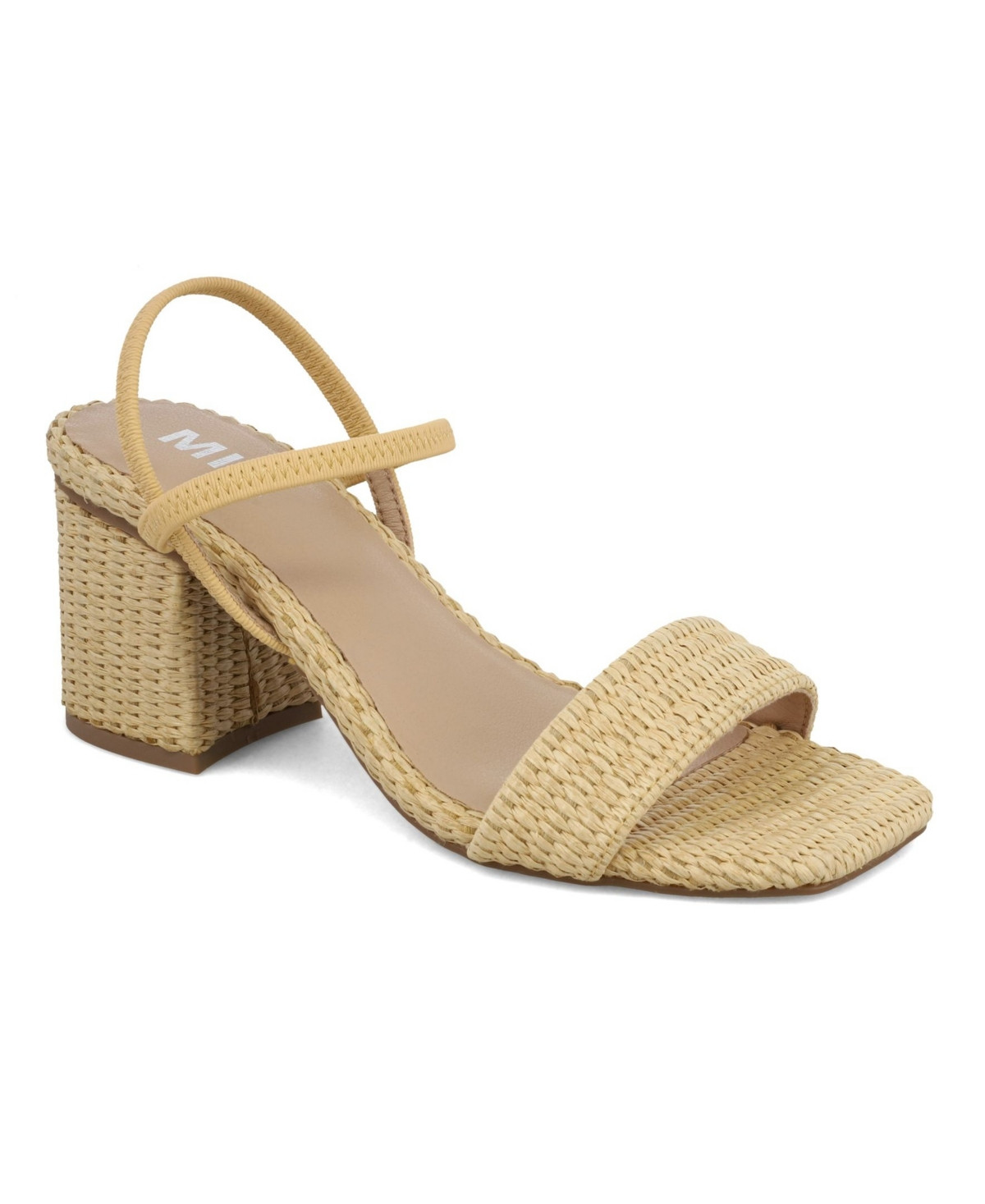 Mia Women's Elastic Ankle-Strap Dress Sandals - Natural | Macy's