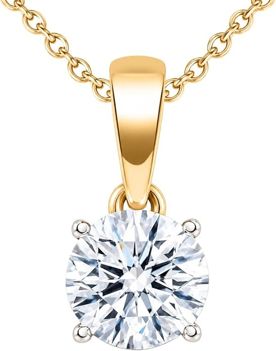 Shop LC IGI Certified Lab Grown Diamond Solitaire Pendant Necklace for Women | 0.5 to 4 Carat | E... | Amazon (US)