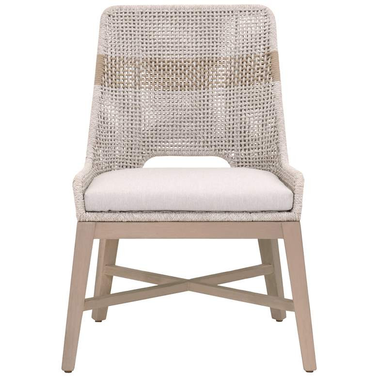 Tapestry Outdoor Dining Chair, Taupe & White Flat Rope, Set of 2 - #1404W | Lamps Plus | Lamps Plus