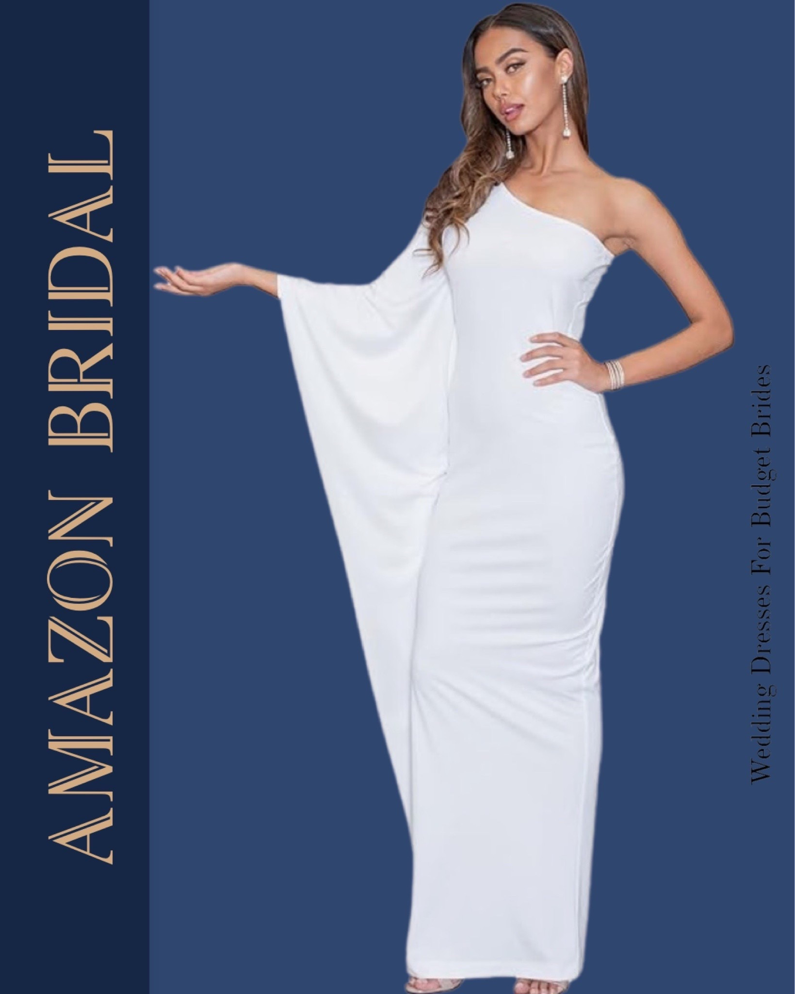 Affordable white maxi wedding dress for the bride to be. On Amazon and under $50.

#LTKWedding #LTKSeasonal #LTKFindsUnder50