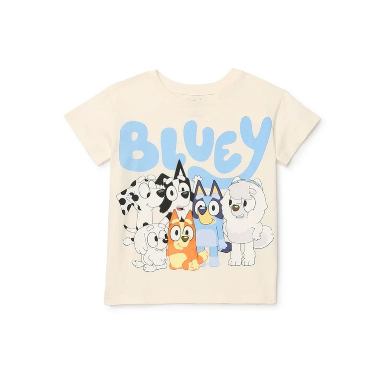Bluey Toddler Boys or Girls Short Sleeve Crewneck T-Shirt, Sizes 2T-5T | Walmart (US)